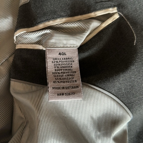 40L Men’s J. Ferrar Blazer (Gray, Super Slim Fit) - Picture 3 of 4